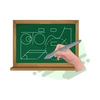 illustration of write on the chalkboard vector