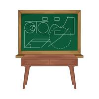 blackboard and table vector