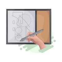 write on the whiteboard illustration vector