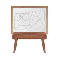 there is a picture on the blackboard vector