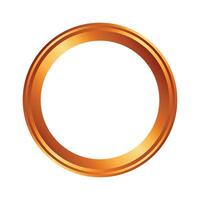 Simple gold geometric circle vector