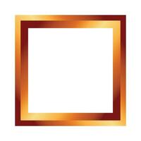 Simple gold geometric square vector