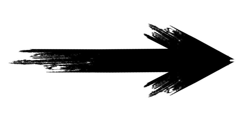 brush stroke hand drawing arrow direction