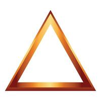 Simple gold geometric triangle vector