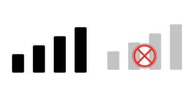 No network sign. Strong network vector