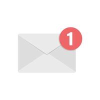 Envelope with letter icon in flat style. Email document illustration on isolated background. Postcard sign business concept. vector