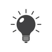 Light bulb icon in flat style. Lamp illustration on isolated background. Energy and idea sign business concept. vector