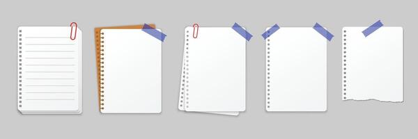 White sheet of paper in flat style. Empty paper note illustration on isolated background. Blank document sign business concept. vector