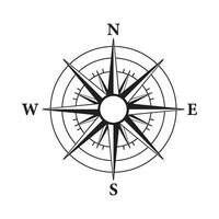 Compass icon in flat style. Navigation equipment illustration on isolated background. Geographical position sign business concept. vector