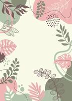 Vintage spring background with beautiful. Colorful background with tropical plants. vector
