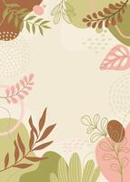 Abstract colorful banners with spring leaves. vector