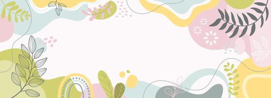 Spring leaf background for design. Colorful banners with spring leaves. vector