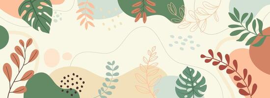 Plants background with beautiful. spings background for design. vector