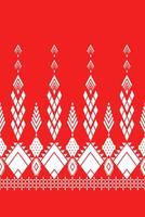 Geometric floral pattern background. Flower ethnic pixel pattern,Aztec style,abstract background. vector