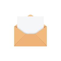 Envelope with letter icon in flat style. Email document illustration on isolated background. Postcard sign business concept. vector