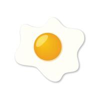 Fried egg icon in flat style. Protein omelet illustration on isolated background. Scrambled breakfast sign business concept. vector