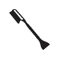 Snow Brush With Ice Scraper Silhouette Illustration vector