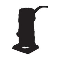 Electronic Variable Speed Palm Router Silhouette Illustration vector