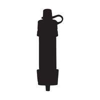Emergency Water Filter Silhouette Illustration vector