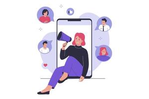 Referral program illustration concept vector