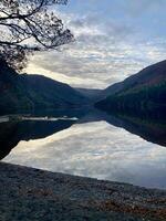 Reflection on lake in Ireland photo