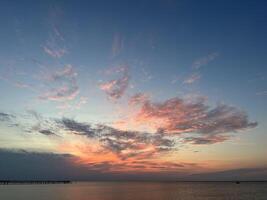 Bright Sunset at Beach photo
