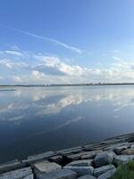 Clouds and sky reflection photo