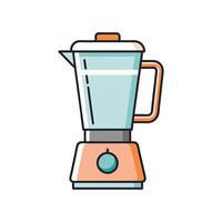 Stylish Kitchen Blender Art Featuring Red Base and Handle for Easy Food Prep vector