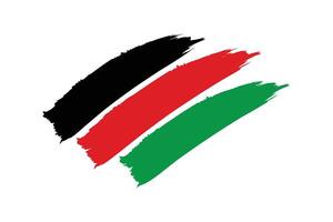 Pan-African Unity Flag Brushstroke Red, Green, and Black for Equality and Resistance vector