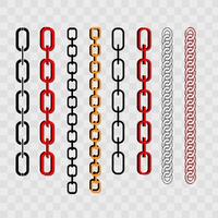 illustration chain connecting realistic vector