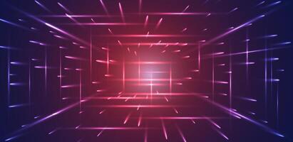 Futuristic sci-fi technology speed red light background editable vector