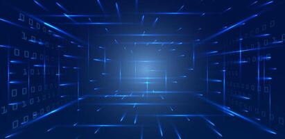 Futuristic sci-fi technology speed blue light background editable vector
