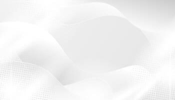 Abstract white background with Waves and Dots vector