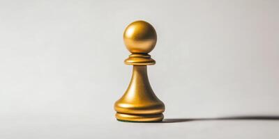 Golden chess bishop suspended in mid air. Conceptual game strategy design photo