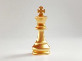 Majestic golden chess king suspended in midair symbolizing strategy and power photo