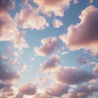 beautiful sky with clouds in daylight photo