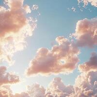 beautiful sky with clouds in daylight photo