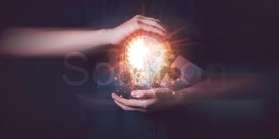 Connecting success and problem solution from creativity ,strategic planning to develop organization into future, problem solution success ,visionary decisions for success photo
