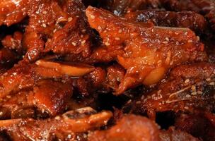 braised pork with sesame seeds photo