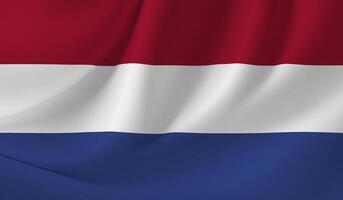 Illustration of the NETHERLANDS flag with a wavy effect photo