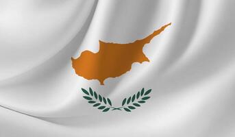 Illustration of CYPRUSS flag with wavy effect photo