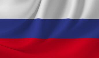 RUSSIAN flag illustration with wavy effect photo