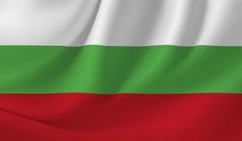 BULGARIA flag illustration with wavy effect photo