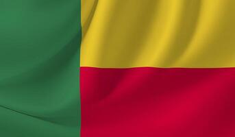 BENIN flag illustration with wavy effect photo