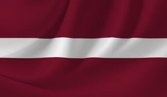 Illustration of LATVIA flag with wavy effect photo