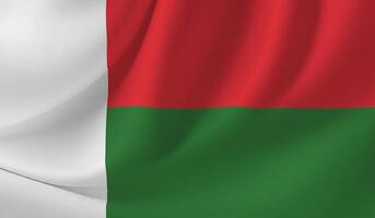Illustration of MADAGASCAR flag with wavy effect photo