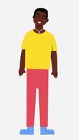 Young Boy Smiling And Looking Around 2D Animation Vertical video