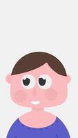 Cartoon Character Looking Around 2D Animation Vertical video