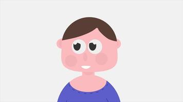 Cartoon Character Looking Around 2D Animation video