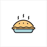 A pie icon on a white background vector